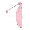 Alloy Feather Pendant Bookmarks AJEW-R101-02A-3