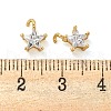 Rack Plating Brass Micro Pave Clear Cubic Zirconia Charms KK-Z045-13G-3