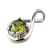 925 Sterling Silver Pave Cubic Zirconia Pendants STER-V001-03P-08-2