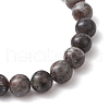 8mm Round Natural Fluorescent Syenite Rock(Glow under UV Light) Beaded Streth Bracelets BJEW-JB10859-5