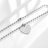 Stainless Steel Heart Pendant Girls Letter Necklaces JH2585-2