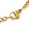 304 Stainlessa Steel Curb Chain Pendant Necklaces NJEW-H034-04G-3