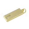 Brass Micro Pave Clear Cubic Zirconia Pendants KK-P266-06G-L-2