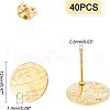 Unicraftale 40Pcs 304 Stainless Steel Stud Earring Findings STAS-UN0025-27-5
