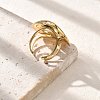 304 Stainless Steel Open Cuff Finger Rings for Women STAS-Z112-13G-3