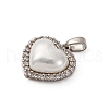 Brass Micro Pave Cubic Zirconia Pendants KK-P308-15P-2