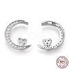 Rhodium Plated 925 Sterling Silver Micro Pave Cubic Zirconia Pendants STER-T004-35P-4