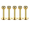 304 Stainless Steel Round Internally Threaded Labrets for Women Men WG9B6EB-07-1