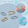 4Pcs 2 Colors Brass Micro Pave Clear Cubic Zirconia Peanut Twister Clasps KK-HS0001-22-4