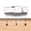 Tarnish Resistant Smooth Surface 201 Stainless Steel Watch Band Clasps STAS-R063-64-3