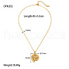 Summer Beach 304 Stainless Steel Spiral Shell Shaped Pendant Necklaces FS-WG19F15-01-2