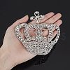 Crown Glass Rhinestone Patches DIY-WH0260-81A-3