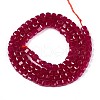 Lab Grown Red Corundum Beads Strands G-N351-02A-01-2