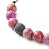 Natural Imperial Jasper(Dyed) Braided Bead Bracelets Set for Girl Women BJEW-JB06866-04-10