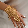 Elegant Zinc Alloy Hollow Out Finger Ring Bracelets for Women NA9281-1