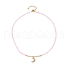 Star & Moon Pendant Necklaces Set for Teen Girl Women NJEW-JN03738-05-6