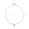 Star & Moon Pendant Necklaces Set for Teen Girl Women NJEW-JN03738-05-6