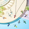 21Pcs Angel Glass Pendants PALLOY-TAC0129-8