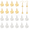 BENECREAT 40Pcs 2 Colors Brass Charms KK-BC0014-04-1