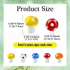 20Pcs 5 Colors Mushroom Handmade Lampwork Beads Strands LAMP-YW0001-23-2