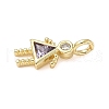 Brass Micro Pave Cubic Zirconia Pendants ZIRC-I356-17G-B13-2