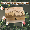 Rectangle Wooden Memory Keepsake Boxes with Lids CON-WH0101-022-7