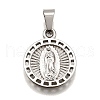 304 Stainless Steel Pendants STAS-B086-10B-P-1