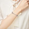 SHEGRACE Rhodium Plated 925 Sterling Silver Multi-strand Bracelets JB406A-3