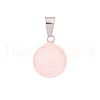 Natural Rose Quartz Charms PW-WG74EB2-04-1