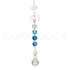 Glass Round & Octagonal Beads Hanging Suncatchers HJEW-JM03444-2