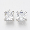 Alloy Cubic Zirconia Charms ZIRC-Q017-019P-1