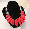 Resin Irregular Beaded Bib Necklaces FS-WG5D234-01-1