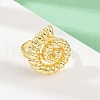 Ocean Theme Brass Cuff Rings RJEW-C135-01G-10-2
