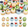 24Pcs 6 Styles Opaque Resin Pendants RESI-TA0001-67-9