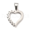 304 Stainless Steel Pendants STAS-K243-18P-2