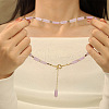 Matural Amethyst Cuboid Lariat & Y Necklaces for Women FS-WGAADEC-01-2