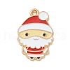 Christmas Alloy Enamel Pendants ENAM-K074-01G-10-1