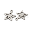 Non-Tarnish 304 Stainless Steel Charms STAS-L022-035P-2