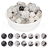 ARRICRAFT Natural Black Rutilated Quartz Beads Strands G-AR0003-57-1