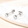 Cubic Zirconia Ear Studs STAS-E051-3B-5