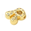 Rack Plating Brass Micro Pave Clear Cubic Zirconia Perdants KK-C067-11G-R-2