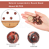 ARRICRAFT Natural Leopardskin Round Bead Strands G-AR0001-97-2
