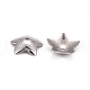 Tarnish Resistant 5-Petal Flower Smooth Surface 304 Stainless Steel Bead Caps STAS-R065-53-2