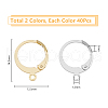 DICOSMETIC 80Pcs 2 Colors 304 Stainless Steel Leverback Earring Findings STAS-DC0015-91-2