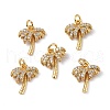 Brass Micro Pave Cubic Zirconia Charms KK-E068-VF292-4