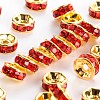 Brass Grade A Rhinestone Spacer Beads RSB038NF-08G-1