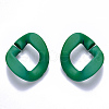 Opaque Spray Painted Acrylic Linking Rings OACR-S036-002B-I-2