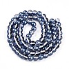 Baking Painted Transparent Glass Beads Strands DGLA-N011-10mm-08-2