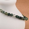 Natural Moss Agate Beads Stretch Bracelets XZ8284-1-4