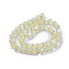 Synthetic Moonstone Beads Strands G-F142-8mm-14-2